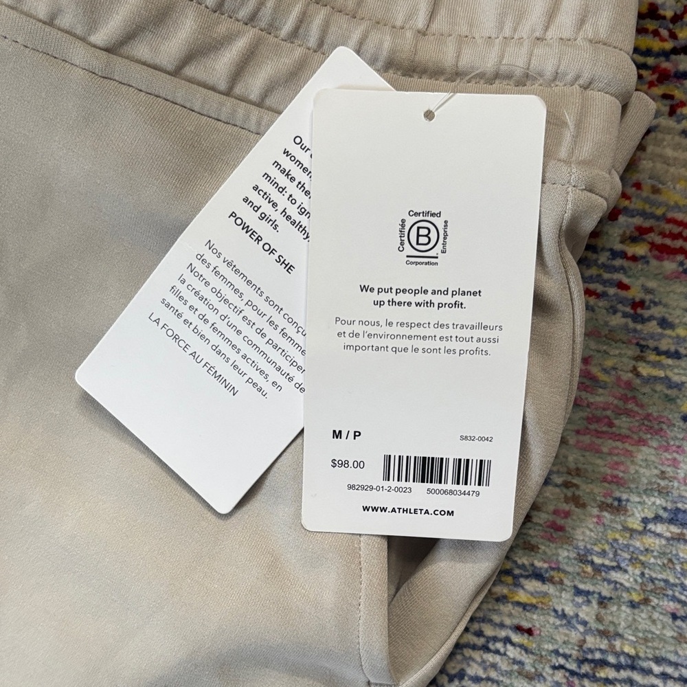 Athleta Light Beige Seasoft Straight Pants - Picture 3 of 3